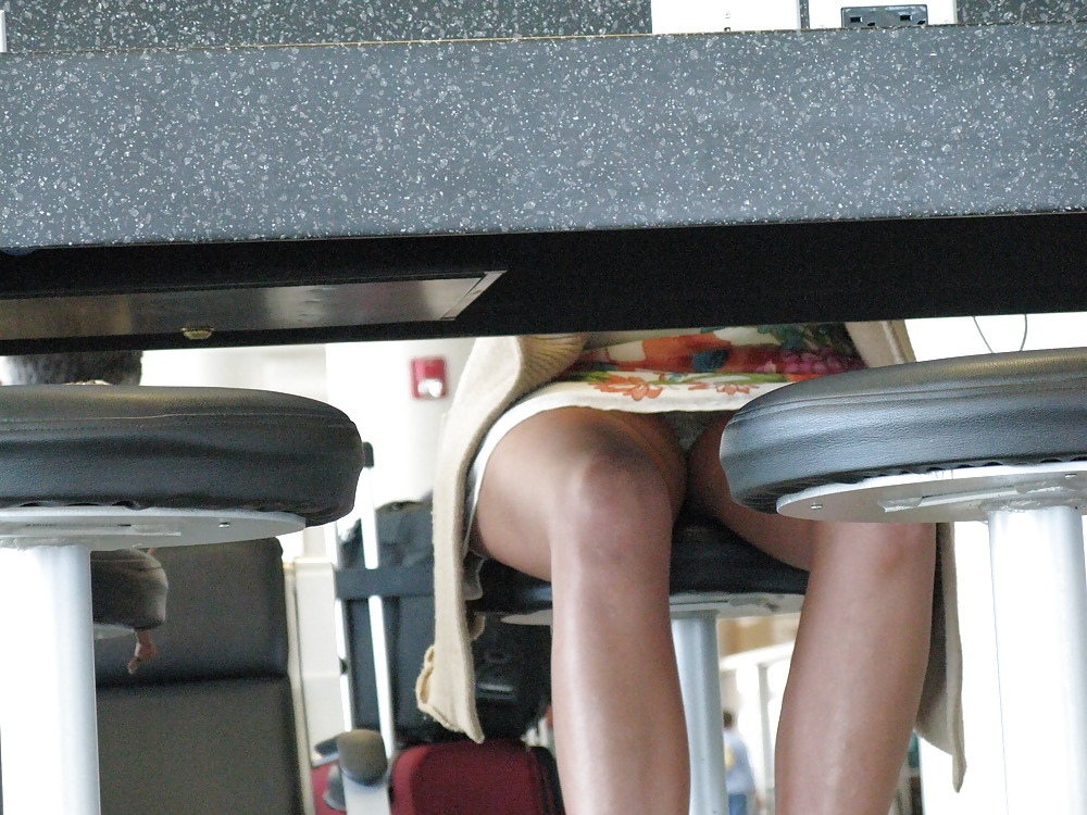 Upskirt Under Desk Masturbation