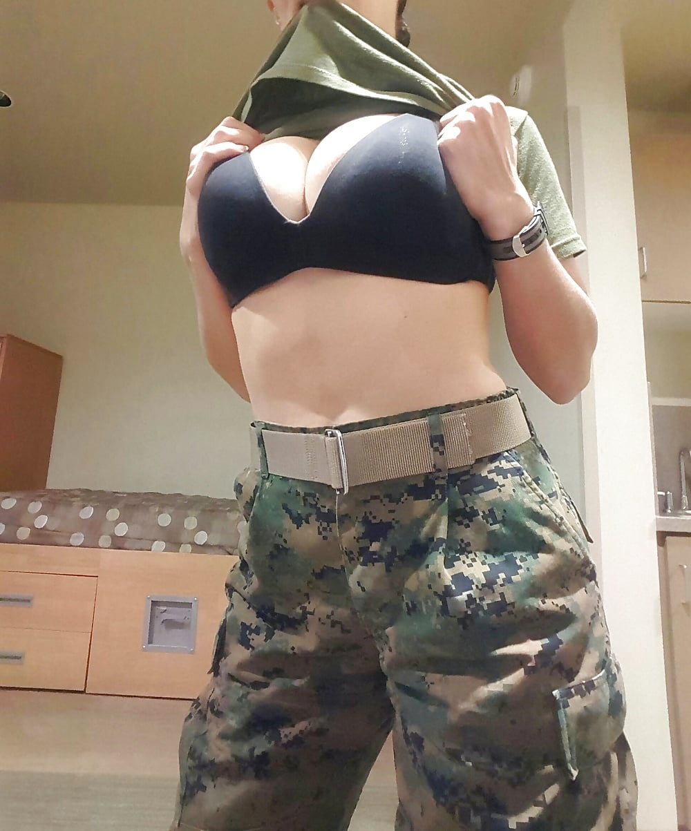 Porn Pics Busty Teen Slut In Military Uniform