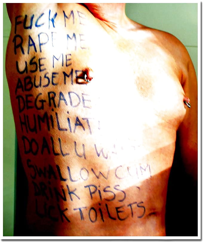 Porn Pics Humiliating - Body writing