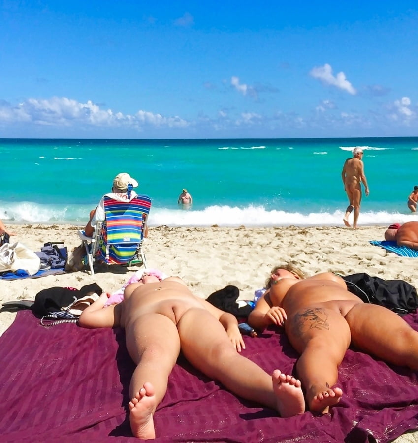 Miami beach public shower topless exhibitionist wife heather