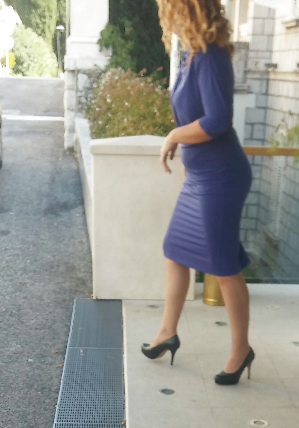 Porn Pics Blue dress