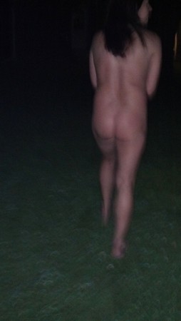 Naked outside last night