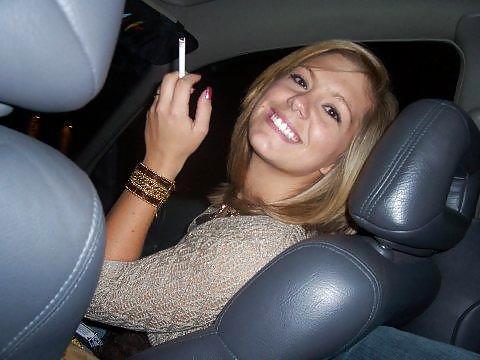 Porn Pics smoking in cars