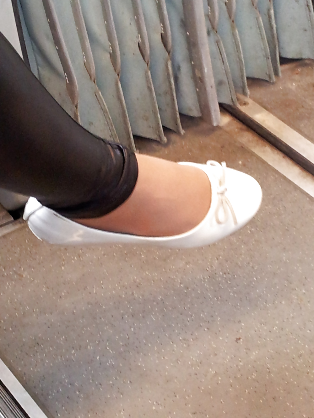 Porn Pics Wifes well worn stinky Ballerinas Flats shoes