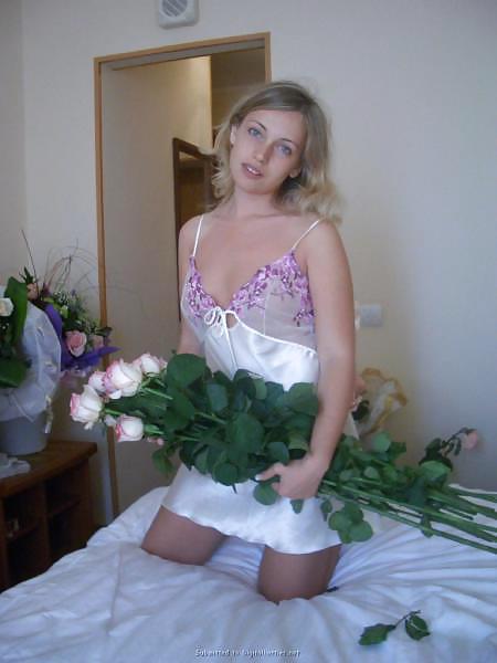 Porn Pics Hot Blonde Young German Amateur Wife in Her Wedding Dress