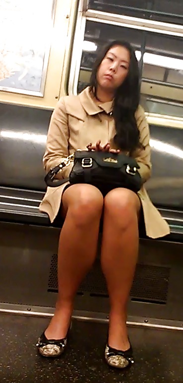 Porn Pics New York Subway Girls Busted and Caught Looking