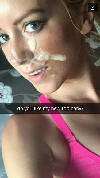 Porn Pics Snapchat sluts covered in cum - 1