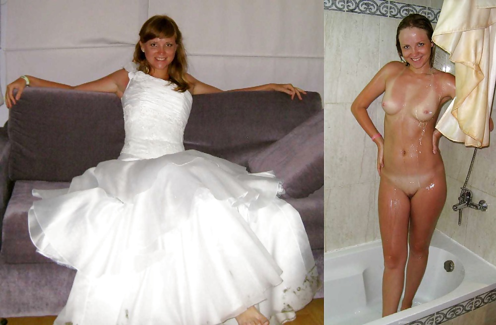 Porn Pics Real Amateur Brides Dressed Undressed 15