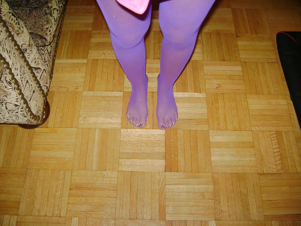 Porn Pics Purple Stocking Tease