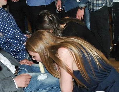 Porn Pics Danish teens-141-142-party upskirt cleavage