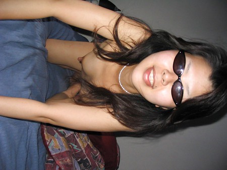 sweet asia with sunglasses show off