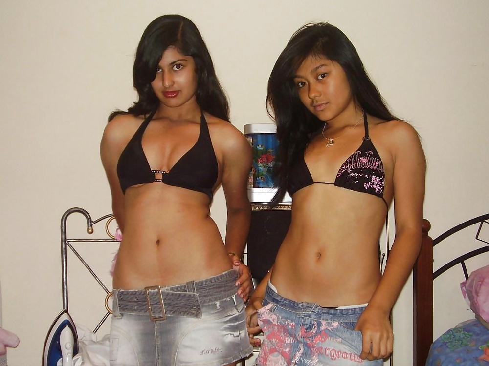 Porn Pics Two Sexy Teens Posing for the Camera