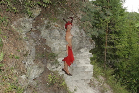 forest satyr on the rock         