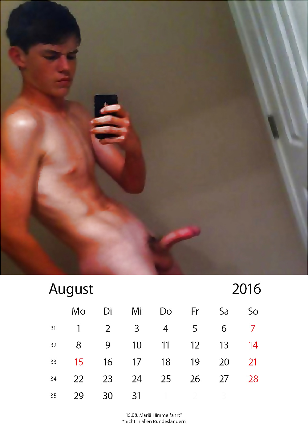 Porn Pics Selfie Kalender 2016