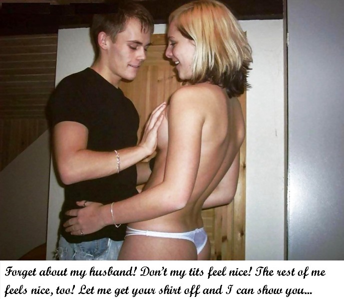 Porn Pics Cuckold captions -- wife goes out
