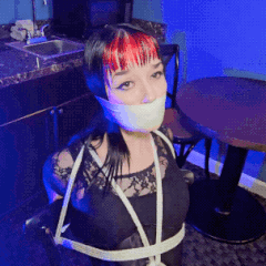 Goth Domme Chairtied and Cumming