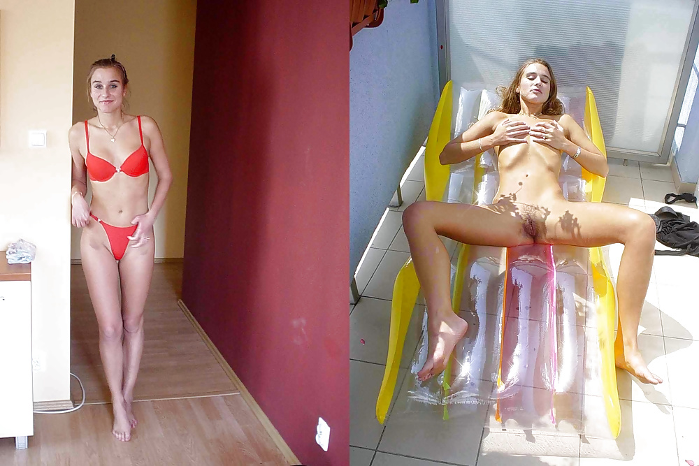 Porn Pics Your girlfriend before-after, dressed-undressed