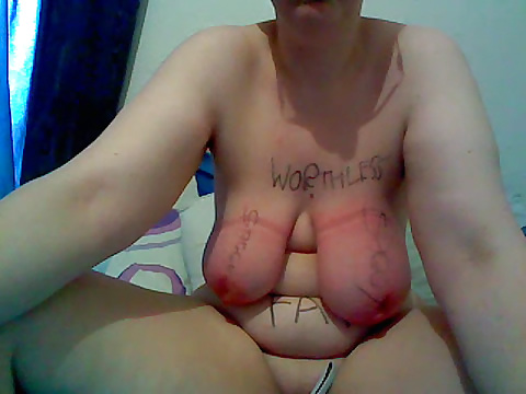 Porn Pics Sub Slut with Saggy Tortured Boobs