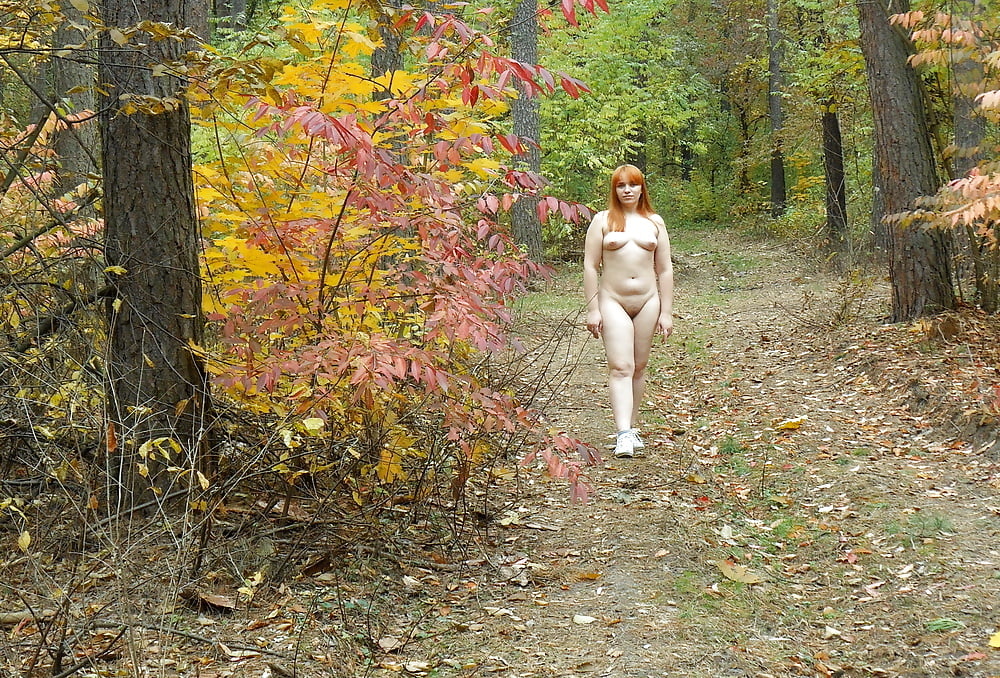 Hot naked chicks in the woods