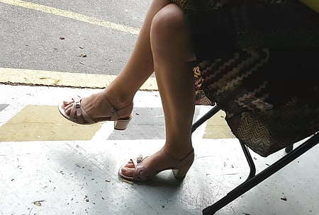 Candid legs and feet