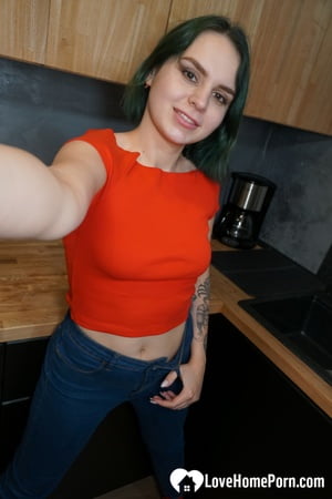 orange socks go perfect with my green hair         