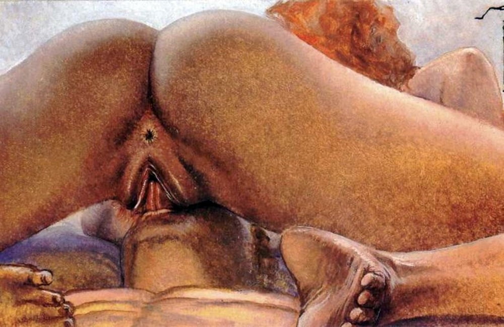 A drawing showing breasts, vagina and penis