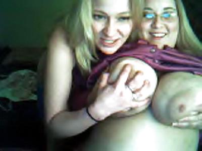 Porn Pics Topless Girlfriends Flashing on Webcam