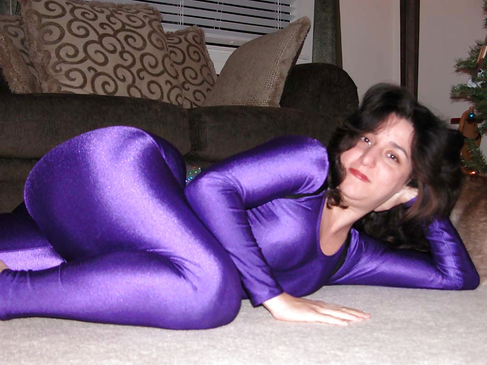 Porn Pics purple catsuit