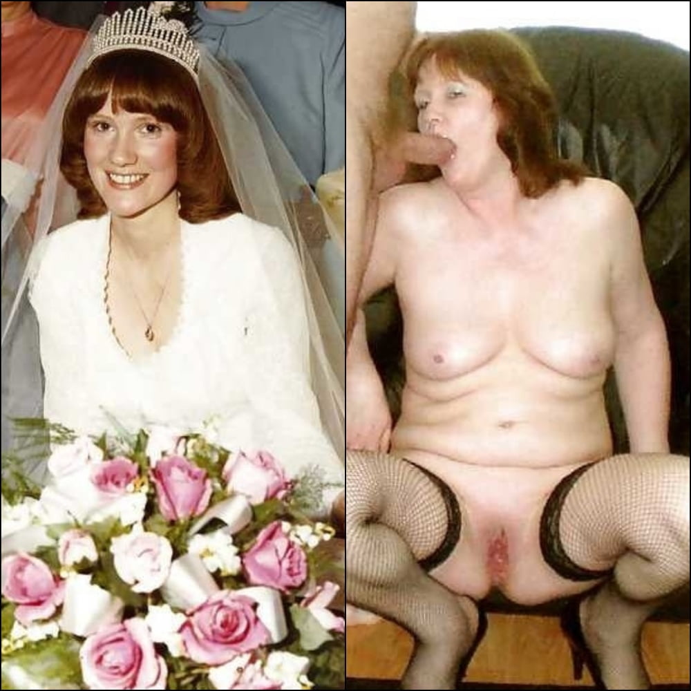 Bride dressed undressed