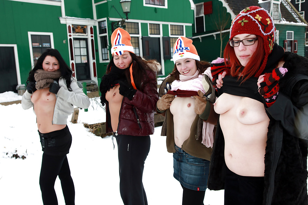 Porn Pics Julia,Elisa,Britt & Gylve on the Dutch Ice.