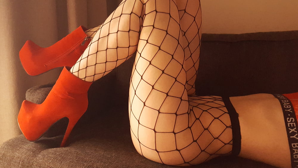 Red Boots Heels & Fishnets (fuck me shoes) - 27 Photos 