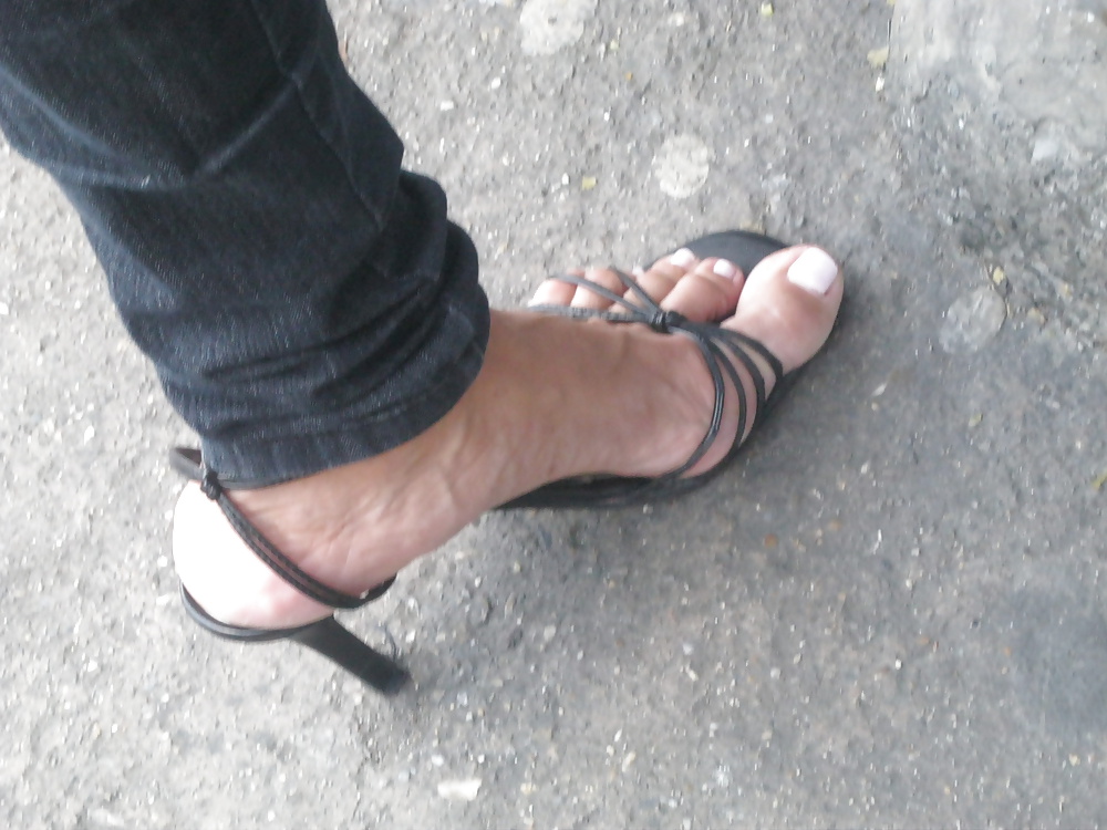 Porn Pics The sexy sandals and feet of  my neighbor