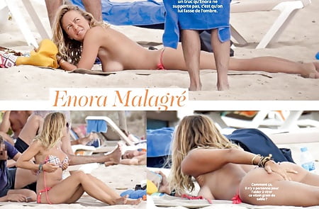 Enora Malagre Topless a la plage