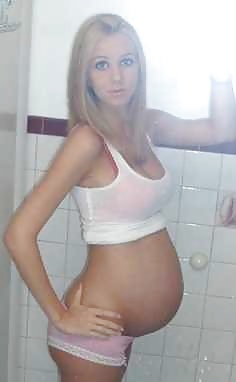 Porn Pics Slaggy pregnant teens used as a cum dumpster! part 3