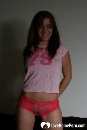 pretty girl provides a nice view of herself         