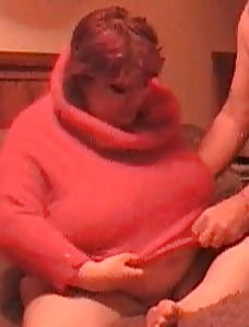 Porn Pics BBW in red fluffy angora fuck