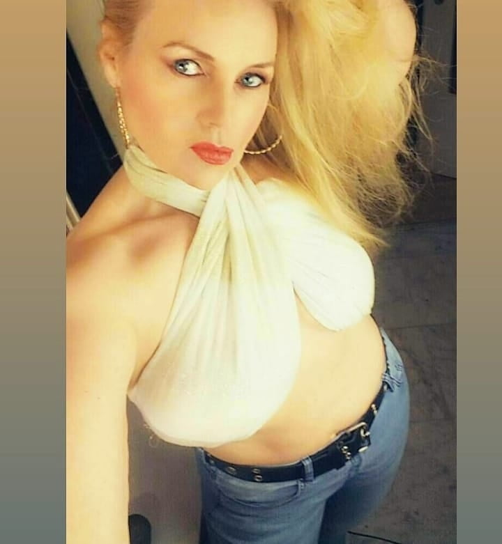 Porn Pics Serbian blonde milf whore wife big tits Sladjana Zec
