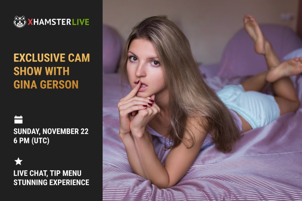 Exclusive pornstar cam show with Gina Gerson