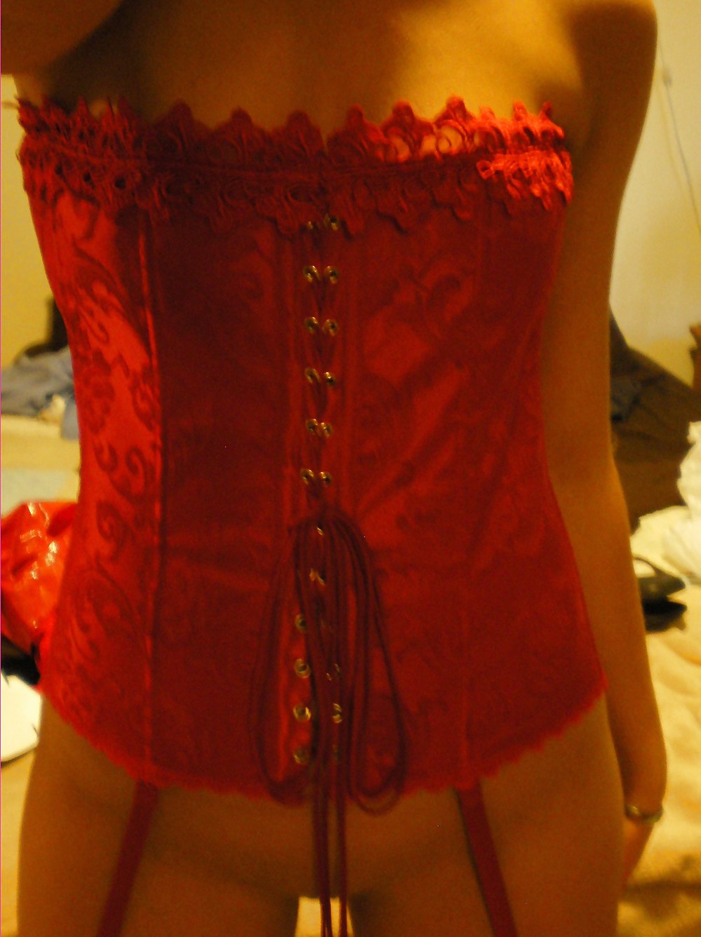 Porn Pics my red corset