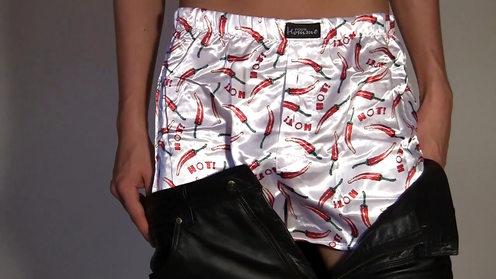 Porn Pics Satin Boxers